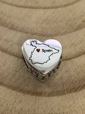 Pandora Spain Exclusive Travel Heart Charm Pendant, S925 Silver Jewelry